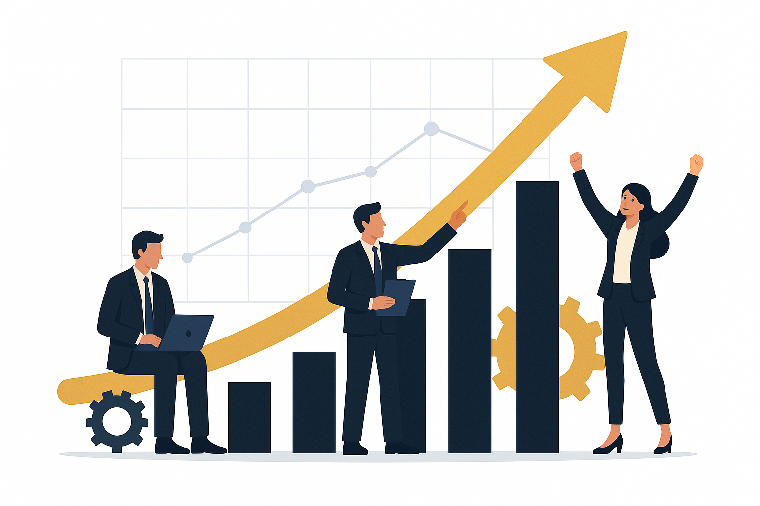 Gráfica de crecimiento del negocio